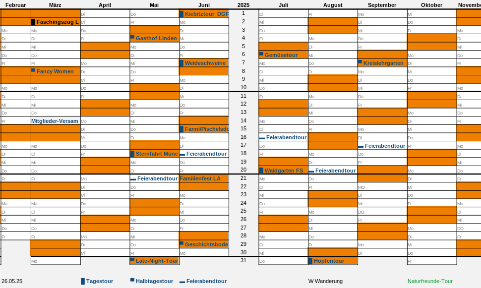 Tourenkalender 2025