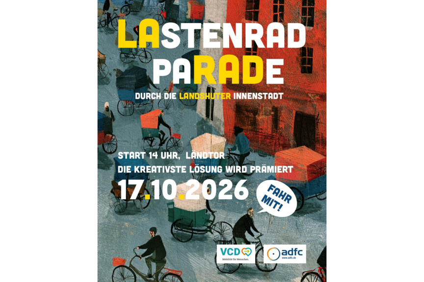 Lastenrad-Parade 2026 Plakat Lastenrad-Parade 2026 mit Termin u Ort