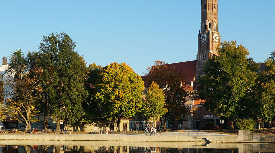 Landshut: Isar - St. Martin - Burg Trausnitz Landshut: Isar - St. Martin - Burg Trausnitz